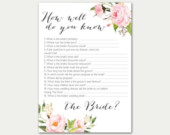 How Properly Do Oneself Comprehend The Bride Editable Match PDF Template Etsy photo relating to How Well Do You Know the Bride Free Printable referred to as How Perfectly Do Oneself Understand The Bride Editable Activity PDF Template Etsy